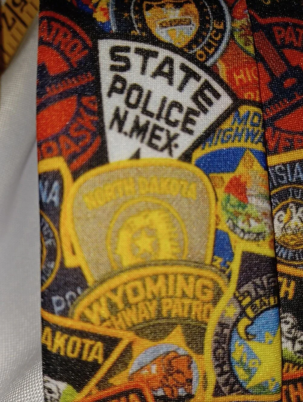Vintage 1995 State Police novelty necktie  USA made by Ralph Marlin